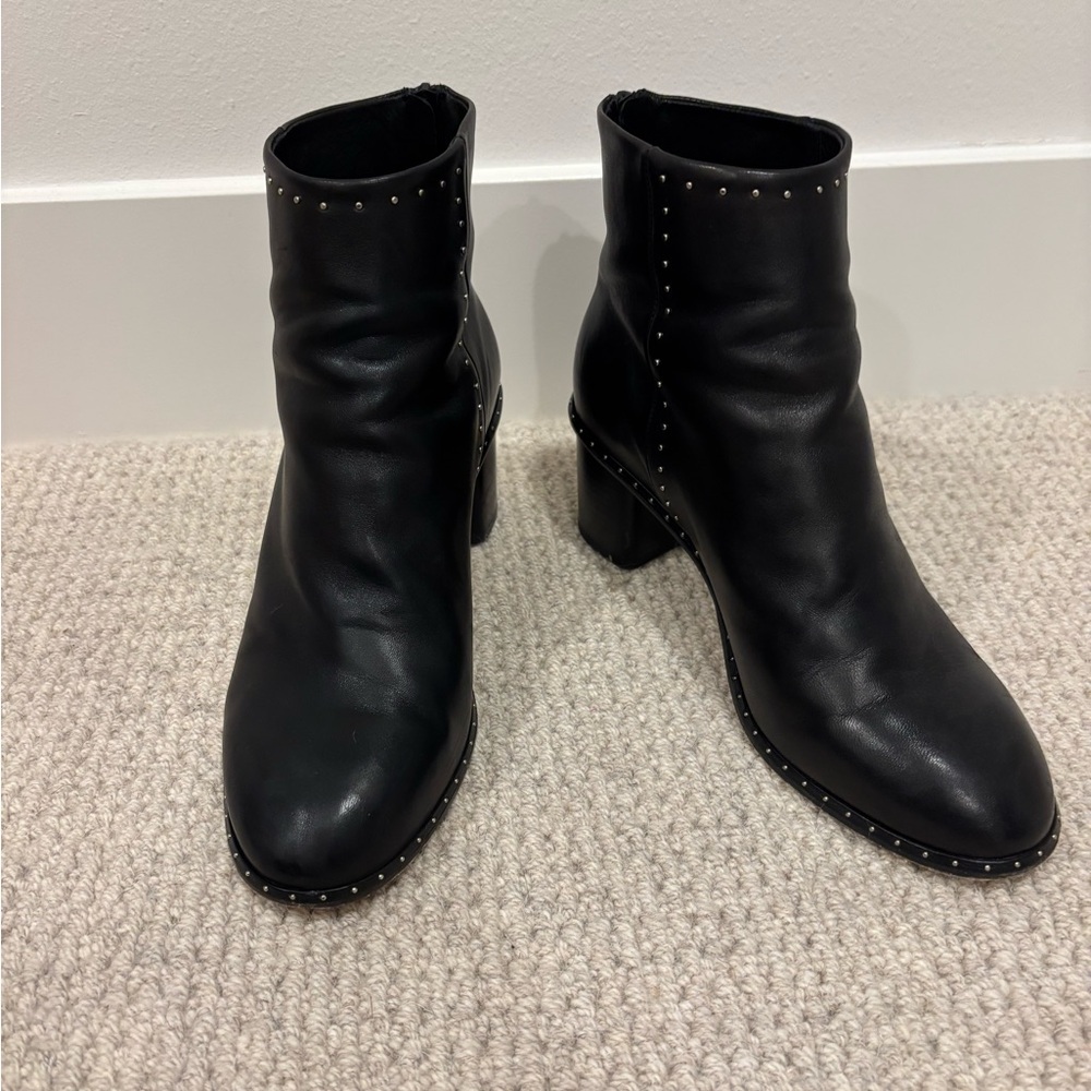 Rag & Bone Black Studded Ankle Boots